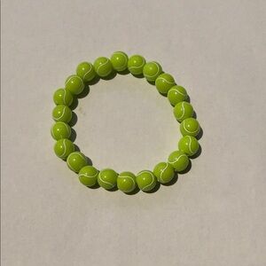 Green Tennis Ball Bead Stretch Bracelet - Women Jewelry Bracelets